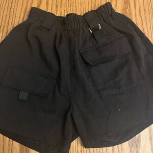 Black High-Waisted Shorts with Pockets